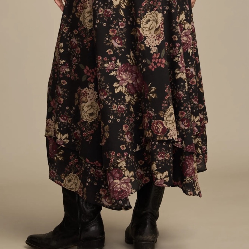 Lucky Brand GORGEOUS Floral Maxi Skirt XXL NWT - Picture 4 of 8